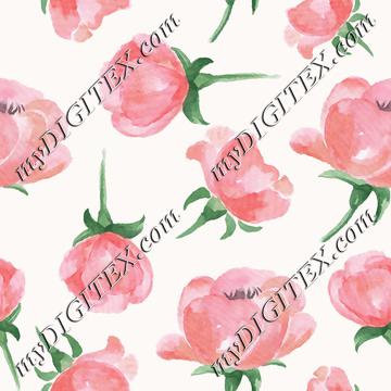 Pink watercolor flowers