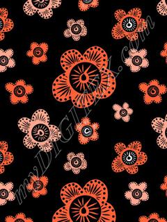 Marakesh - Orange - Black