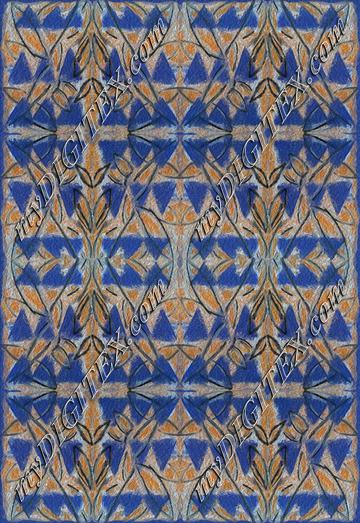 textured twos blue orange
