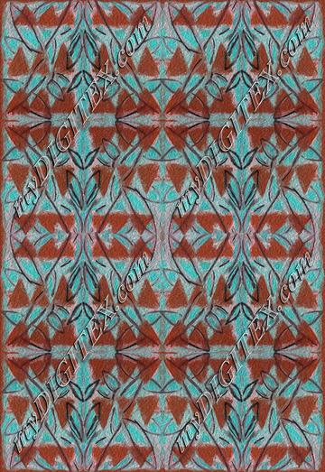textured twos turquoise rust
