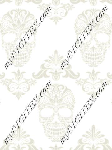 Skull Damask