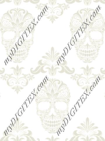 Skull Damask