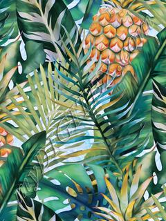 Tropical Vegetation - Pineapple - Teal