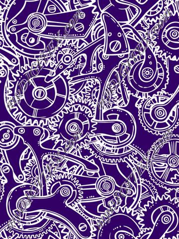 Sketchy Gears (on purple)