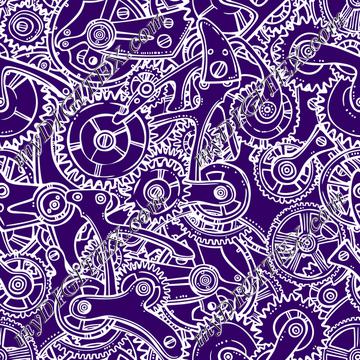 Sketchy Gears (on purple)