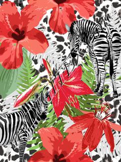 Leopard Zebra Floral