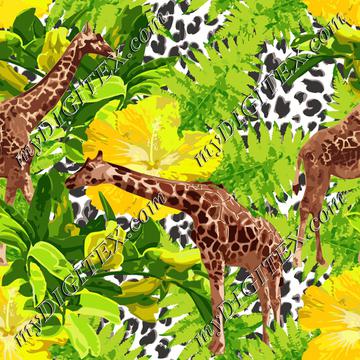 Leopard Giraffe Floral