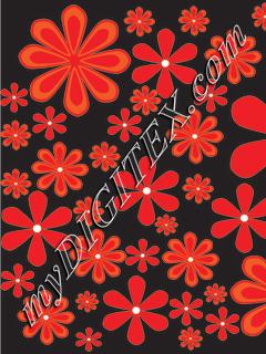 red daisy black