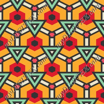 Triangles and hexagons pattern