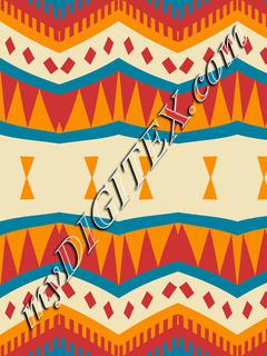 Mirrored shapes in retro colors