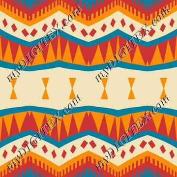 Mirrored shapes in retro colors