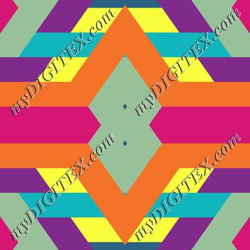 Colorful rhombus and stripes