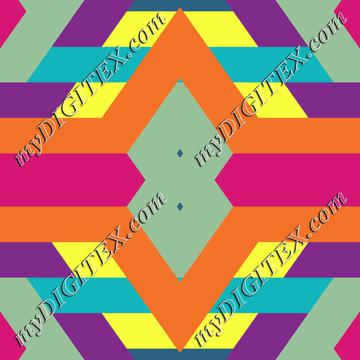 Colorful rhombus and stripes