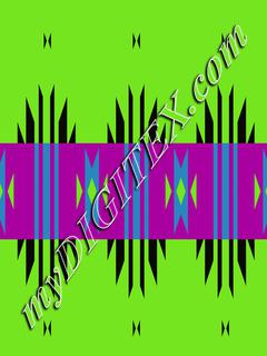 Tribal shapes on a green background
