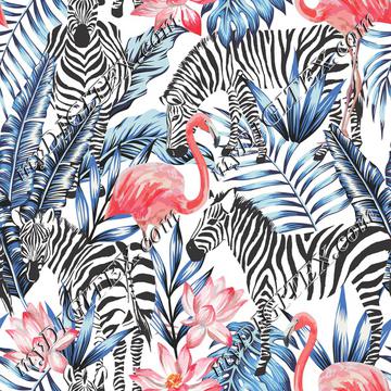 Flamingos & Zebras