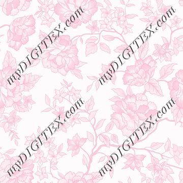 Pink Rose Toile