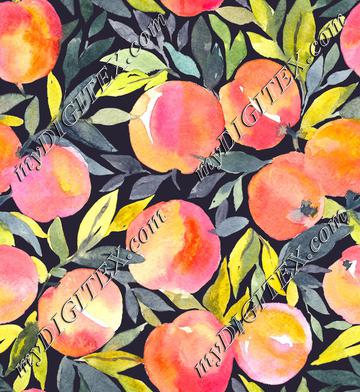 Peachy Watercolor (on black)