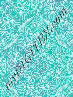 Floral Ethnic - Aqua