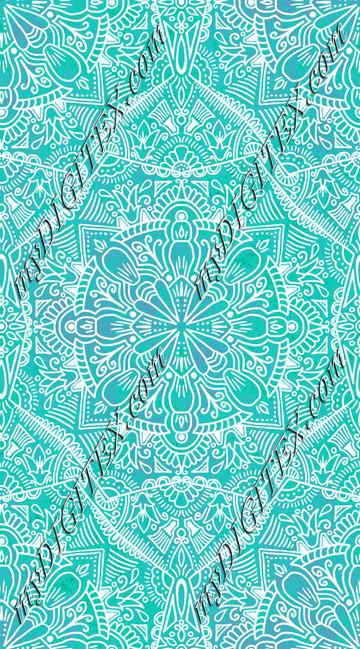 Floral Ethnic - Aqua