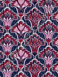 Folk Floral - Orchid & Navy