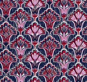 Folk Floral - Orchid & Navy