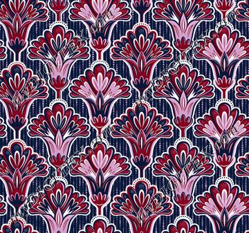 Folk Floral - Orchid & Navy