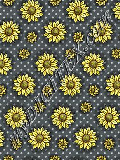 Cheery Sunflowers - Grey