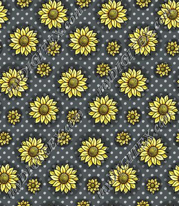 Cheery Sunflowers - Grey