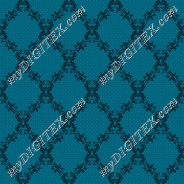 1lvermorny Blue Damask