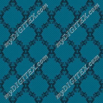 1lvermorny Blue Damask