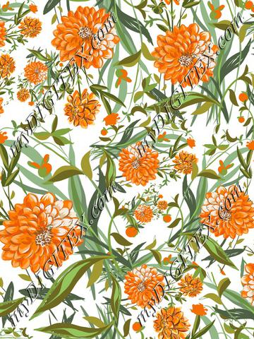 Orange Flower Repeat