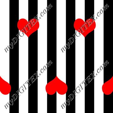 Wide stripe with hearts
