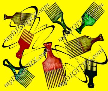 Afro comb-Yellow