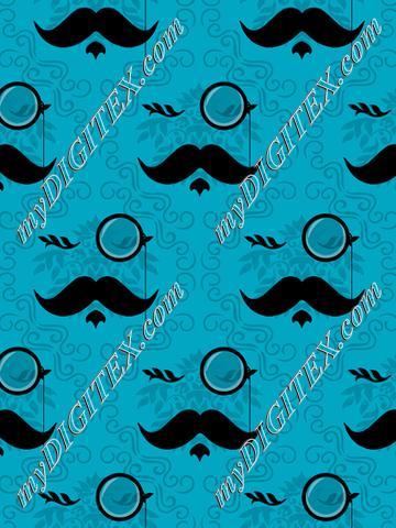 Monocles & Mustaches (teal)