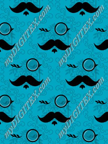 Monocles & Mustaches (teal)