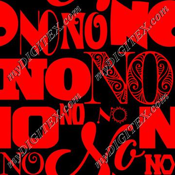 NO (red on black)