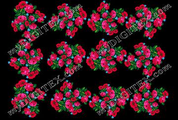 folk black 100x147cm dol full red 2