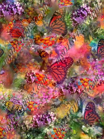 butterfly garden pink pastel 3
