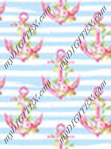 Sailor Girl Anchors Stripes