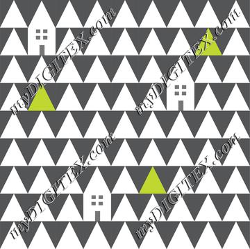 Triangle home with tree