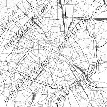 Paris street map lines