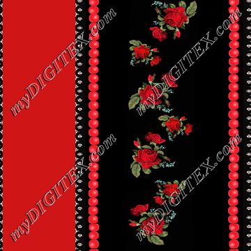 koronka ribbon coral red red roses