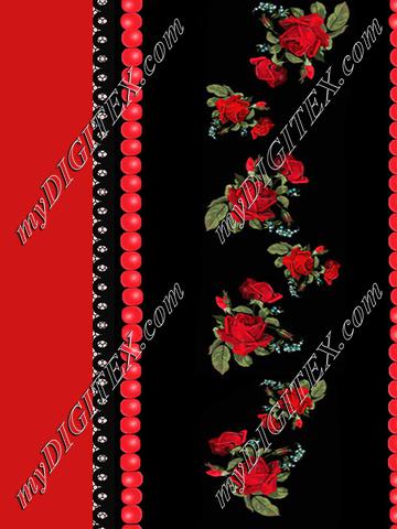 koronka ribbon coral red redroses coral