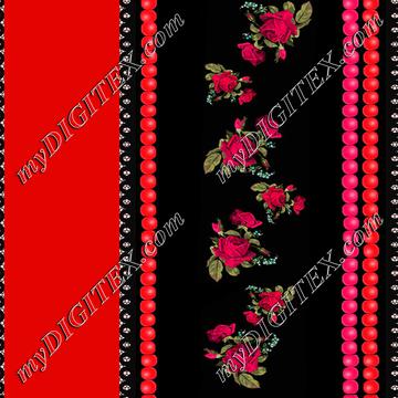 koronka ribbon coral red red pink