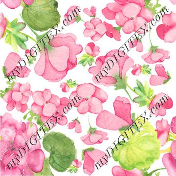 Geranium pattern bright pink