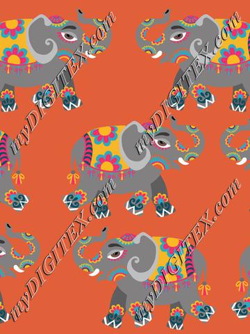 elephants. orange