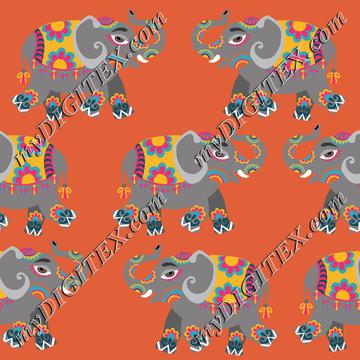 elephants. orange