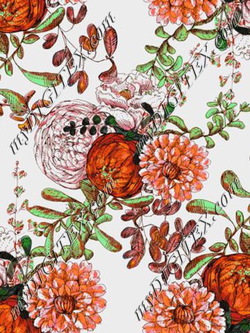 floral pattern large scale pumkin