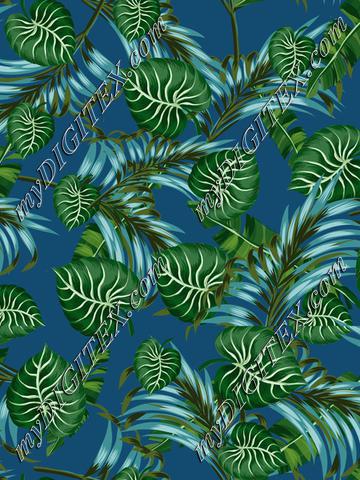 Tropical Green On Blue REPEAT