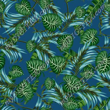 Tropical Green On Blue REPEAT